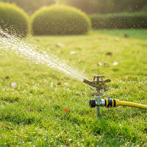 4 Pack Zinc Metal Impulse Sprinklers with Ground Spike for Garden Irrigation