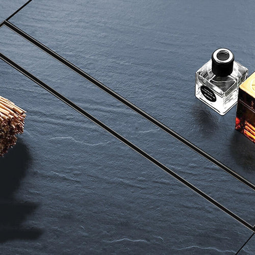 80cm Tile Insert Black Grate Drain w/Centre outlet Floor Waste 