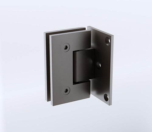 90° Stainless steel Glass Shower Door L-Hinge in Gunmetal