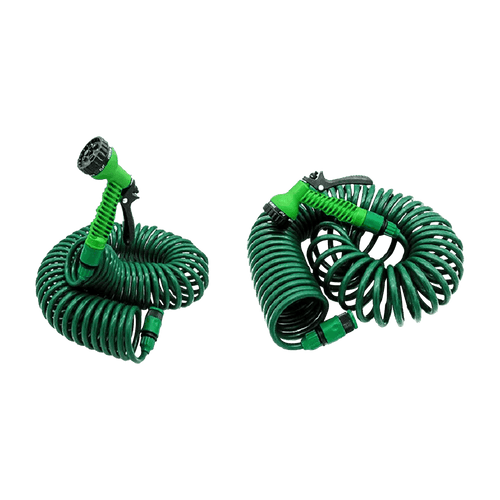 30M Garden Hose Heavy-Duty Coiled Spiral Car Washing Cleaning Water Hose Garden