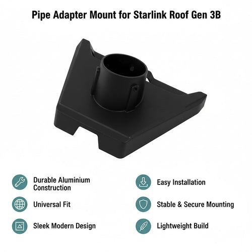 Pipe Adapter Mount for Starlink Roof Gen 3B – Universal Pole Bracket for 1–2 Inch Mounting
