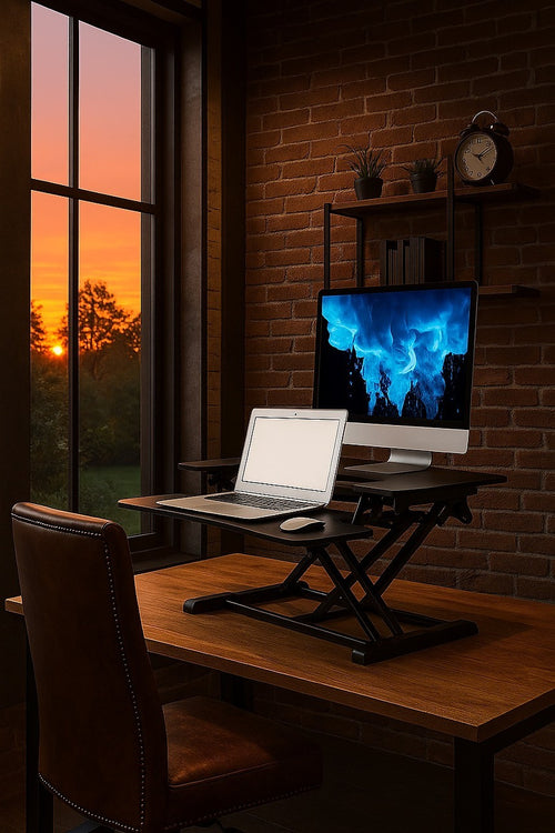 Ergonomic Standing Desk Converter – Height Adjustable Sit Stand Workstation