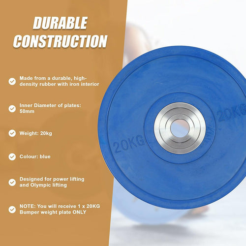 20kg PRO Olympic Rubber Bumper Weight Plate