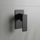 Single Square Shower Bath Mixer Tap Bathroom WATERMARK Approved - Black