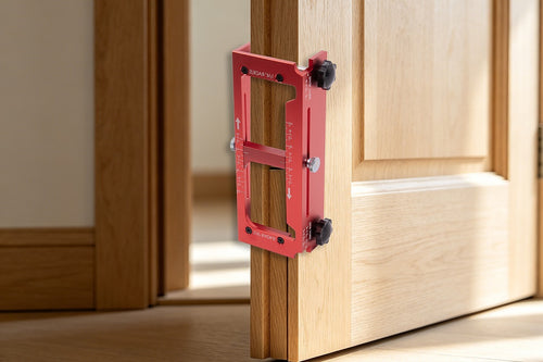 Door Hinge Jig Aluminium Adjustable Template Kit 63–127mm