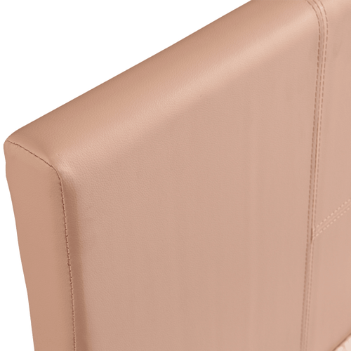 Single Bed Frame Pink PU Leather