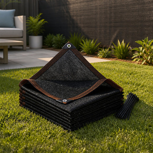 Fence Privacy Screen – 20mx2m Black HDPE Mesh Windscreen