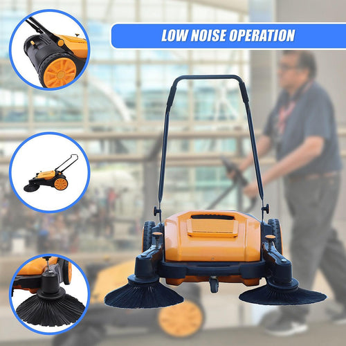 55L Floor Sweeper Industrial Hand Push Outdoor Manual