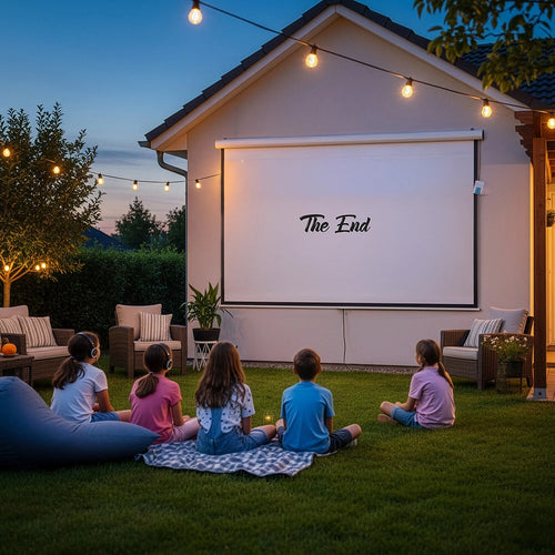 150" Electric Motorised Projector Screen – Wall/Ceiling Mount, Remote Control