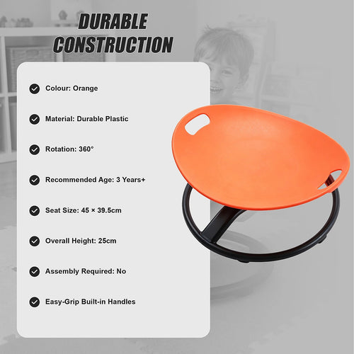 360° Sensory Spinning Chair for Kids with Stable Base & Handles Active Balance Spin Seat Indoor Play