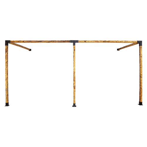 Roof Pergola Gazebo Shed Matte Black Steel Double Wall Mount Brackets DIY Kits