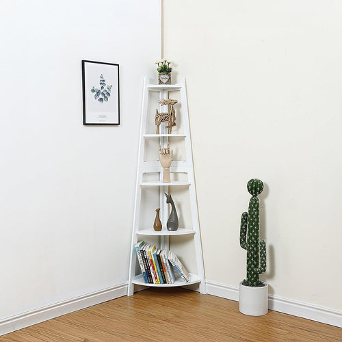 Corner Ladder Shelf Bookcase Display Storage Unit