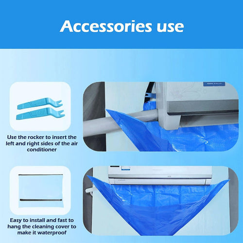 Waterproof AC Cleaning Cover Bag Kit – Leakproof Wash Bag for Wall Units