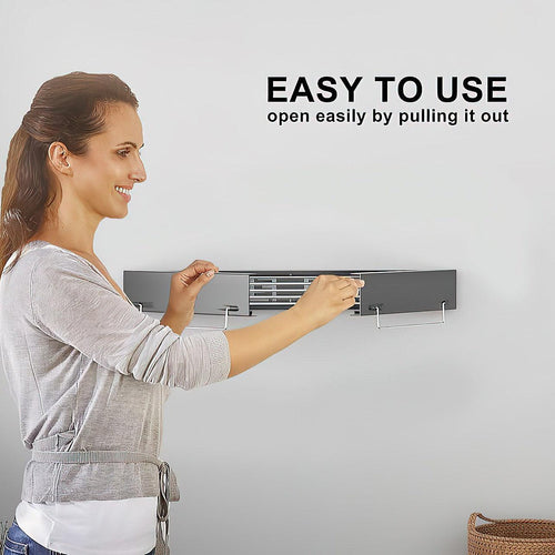 Collapsible Laundry Drying Rack Wall Mounted Clothes Drying Rack for Laundry