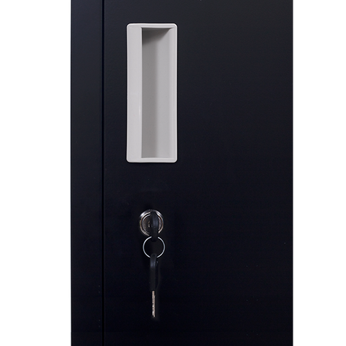 12-Door Locker – Black Standard Lock with 2 Keys | Secure Storage for Office, Gym, School