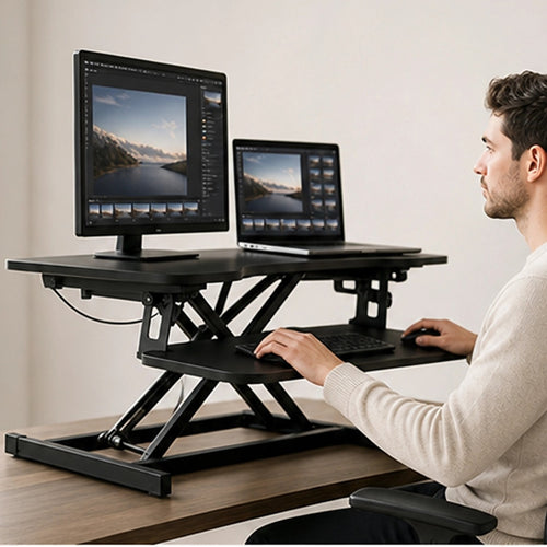 Ergonomic Standing Desk Converter Height Adjustable Workstation
