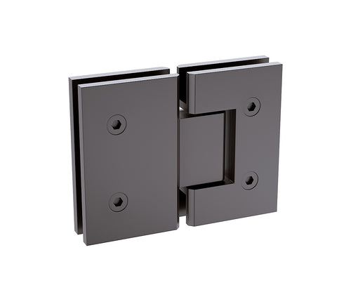 90x110cm Double Door Corner Shower Screen – Gunmetal U-Brackets, Brass Hinges & Round Knob Handle