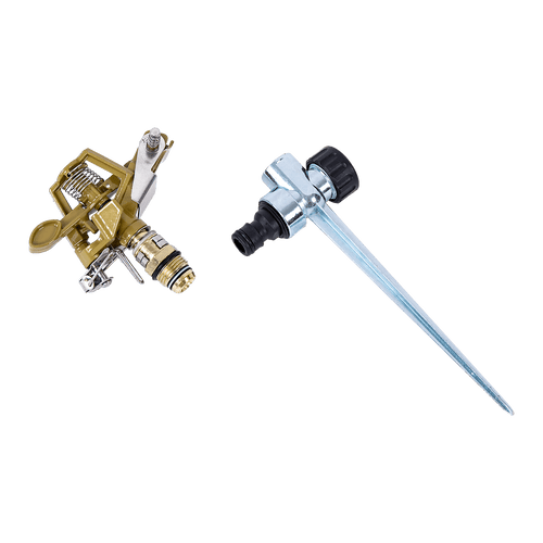 Easy to Install Irrigation Sprinkler 360 Degree Rotating Sprinkler Gun Zinc Alloy Adjustable Rocker Sprinkler