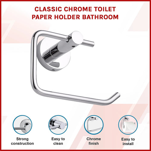 Classic Chrome Toilet Paper Holder Bathroom   