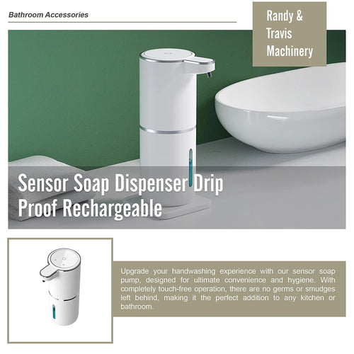 380mL Automatic Soap Dispenser – Touchless, Rechargeable Sensor for Bathroom & Kitchen