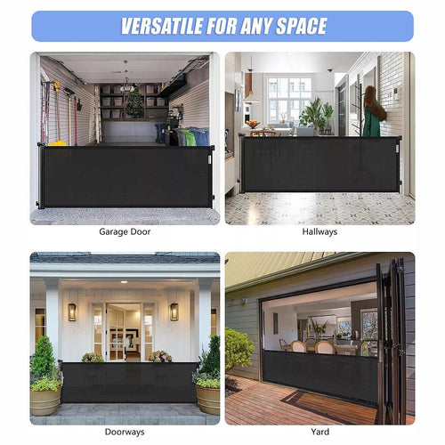 Retractable Baby Safety Fence Pet Stair Gate Barrier for Kids Dog Cat 3M