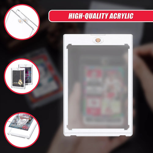 25-Pack Magnetic Card Holders – 35pt Trading Cards Protection for Sports & Collectibles