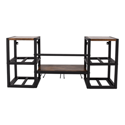 Wall Mounted Wine Rack 3 Stem Glass Holder Storage Organiser