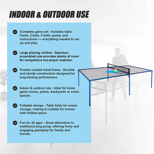 Bounce Ping Pong Net & Table Tennis Set – Indoor Outdoor Play