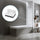 70cm Frameless Swing Bath Screen with White Hardware