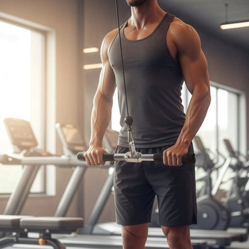 Revolving Straight Bar Gym Cable Attachment