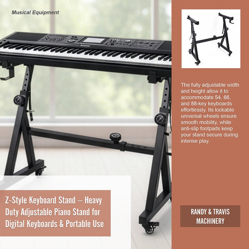 Z-Style Keyboard Stand – Heavy Duty Adjustable Piano Stand for Digital & Portable Keyboards