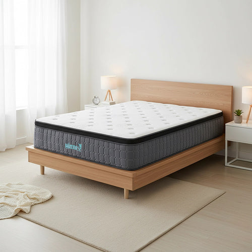 King Single Euro Top Pocket Spring Mattress – Motion Isolation & Certified Foam Comfort Layers