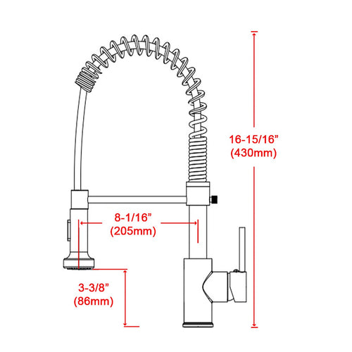 Basin Mixer Tap Faucet with Extendable Spout – Kitchen & Laundry Sink in Black