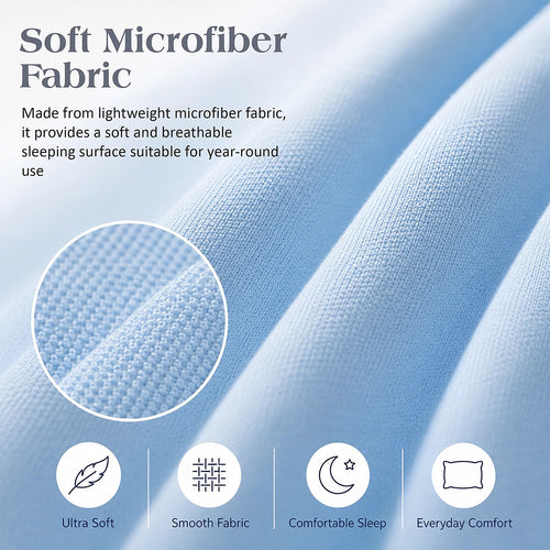 Queen 4 Piece Microfiber Sheet Set Deep Pocket Light Blue