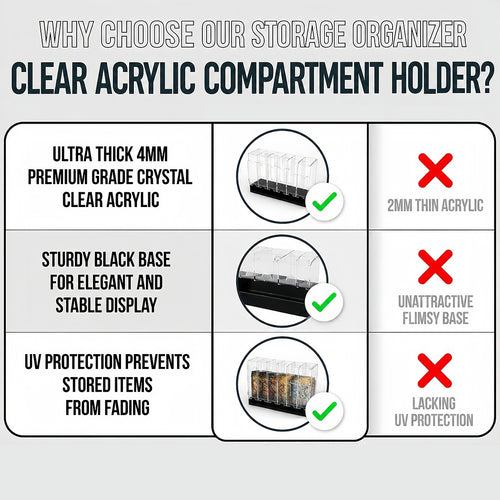 6 Slot Booster Pack Dispenser Acrylic Stackable Black Base