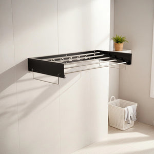 Collapsible Laundry Drying Rack – Wall Mounted Clothes Airer with Foldable Design for Indoor or Outdoor Use