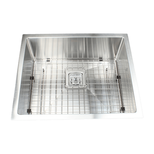550x455mm Handmade 1.5mm Stainless Steel Sink with Square Waste