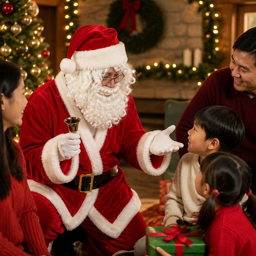 Adult Santa Costume Professional Suit Large with Complete Accessories Set
