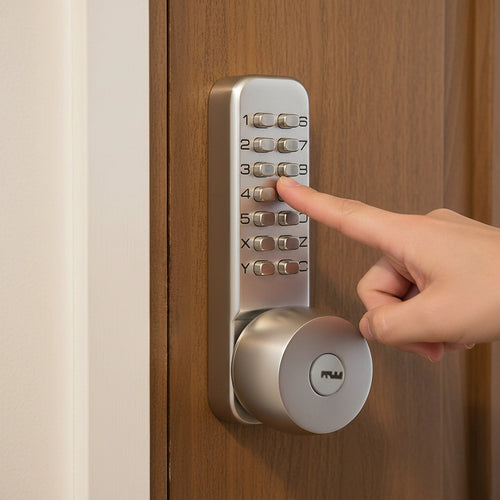 Mechanical Keyless Door Lock with Handle for Garage and Office