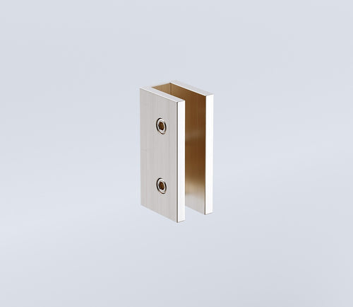 120x80cm Corner Frameless Shower Screen – Nickel Wall & Floor U Brackets with SS Hinges for Contemporary Bathrooms