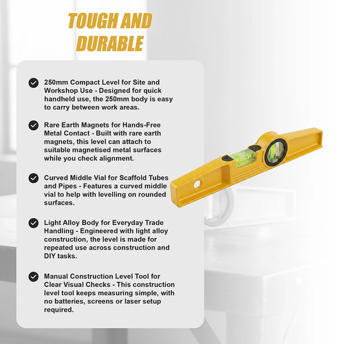 250mm Magnetic Boat Level Rare Earth Magnet Scaffold Tube Level