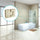 120cm Frameless Glass Bath Screen with Stainless Steel Brackets - Gold