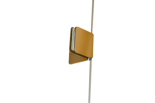 Frameless 10mm Glass Shower Screen 100 x 70cm GOLD Hinges/Brackets and ROUND Handle