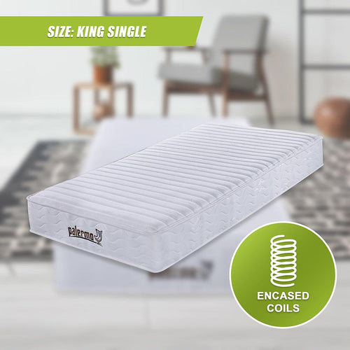 Contour Encased Coil King Single Mattress - CertiPUR-US Certified Foam