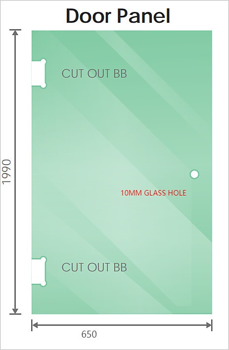 90x110cm Double Door Corner Shower Screen – Channels with Brass Hinges in Chrome, Round Handles