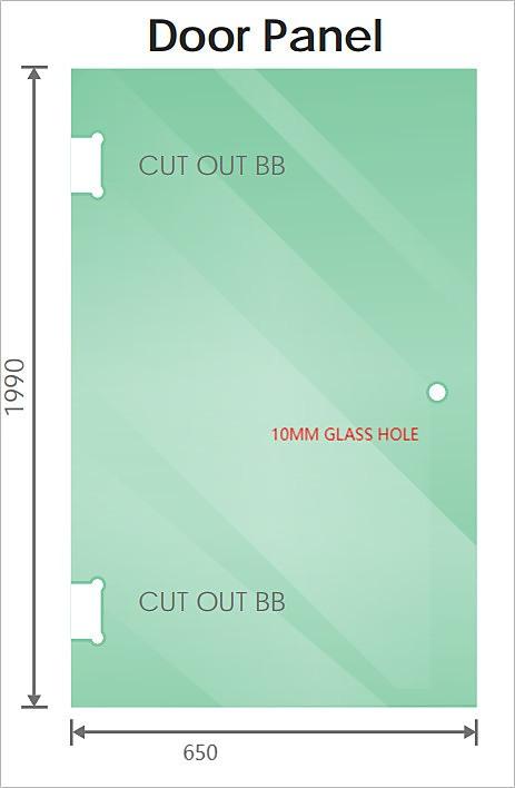 120x70cm Corner Frameless Shower Screen with Gold Channel and SS Hinges, Square Knob Handle