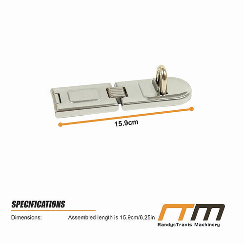 Security Lock Hardened Steel Fixed Staple Hasp 6-1/4 in. L