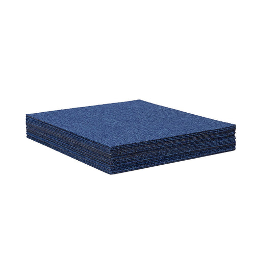 Carpet Tiles – Pack of 20 Blue Squares Covering Up to 5m²