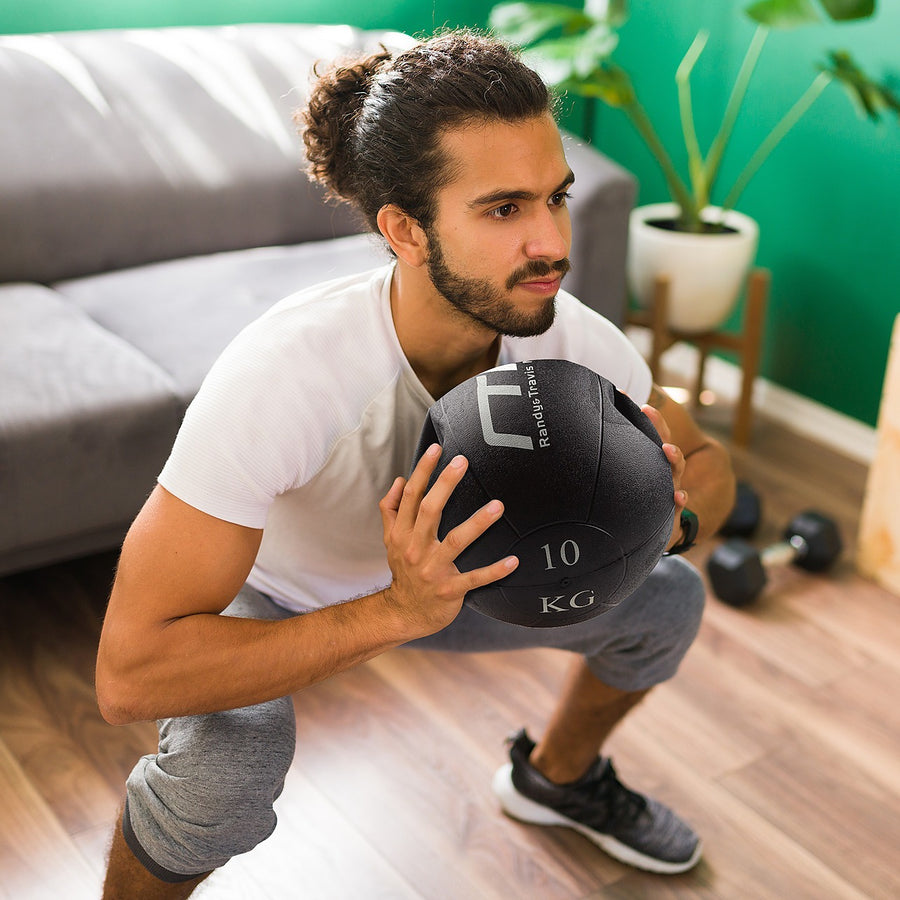 Double-Handled Medicine Ball – 10kg with Dual Rubber Grips