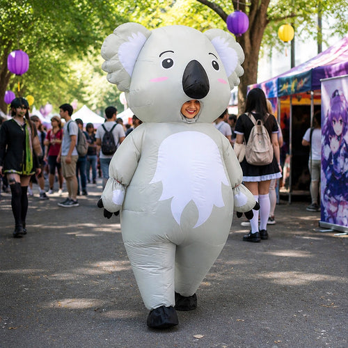 Adult Inflatable Koala Costume Blow Up Australian Animal Fancy Dress Suit
